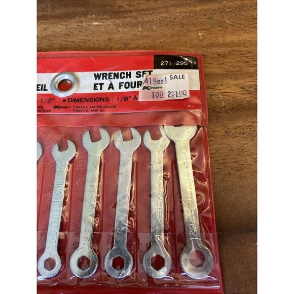 VINTAGE QUALITY STEEL 18pc. WRENCH SET COMBINATION OPEN END/BOX END JAPAN - Picture 4 of 12